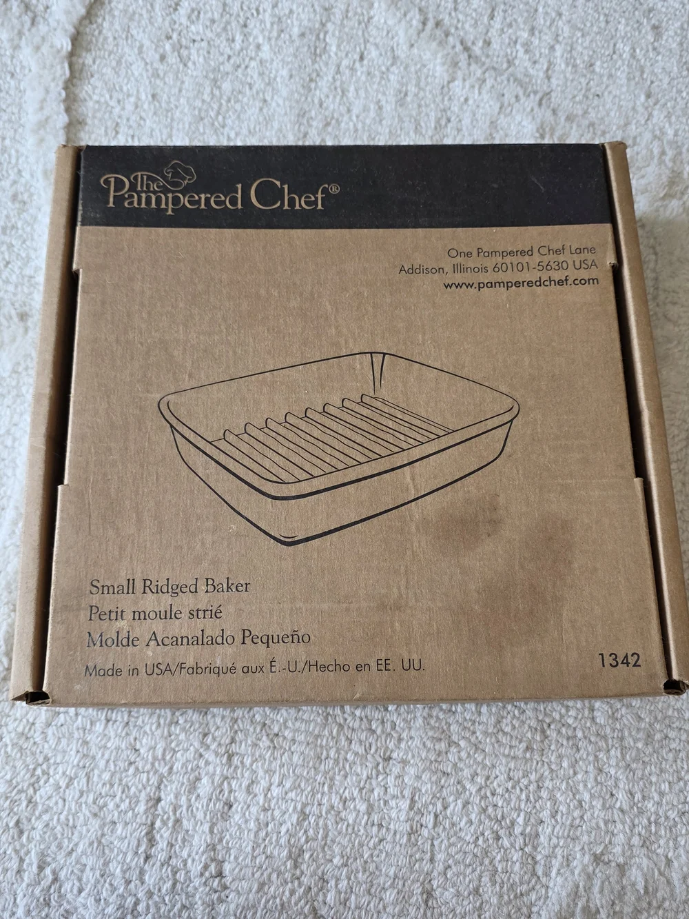 Pampered Chef Small Ridged Baking Dish